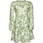 Reduzierte Grüne Rossana Diva Midi Rundhals-Ausschnitt Stufenkleider aus Baumwolle für Damen Größe L 
