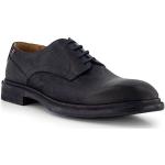 Reduzierte Blaue Business Derby Schuhe mit Schnürsenkel aus Glattleder für Herren Größe 44 