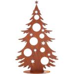 Braune Moderne 65 cm Geschmückte Weihnachtsbäume aus Edelrost 