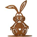 Shabby Chic 19 cm Rostikal Hasen-Gartenfiguren aus Edelrost 