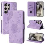 Violette Samsung Galaxy S24 Ultra Hüllen 2023 Art: Flip Cases mit Bildern mit Schnalle 