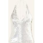 Silberne Rotate Crop-Tops & Bauchfreie Tops mit Pailletten aus Polyester Cropped für Damen Größe S für den für den Winter 