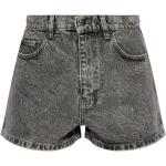 Reduzierte Graue Vintage Rotate Jeans-Shorts mit Reißverschluss aus Baumwolle für Damen für den für den Sommer 