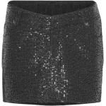 Reduzierte Schwarze Rotate Mini Miniröcke mit Pailletten aus Baumwolle für Damen Größe S 