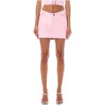 Reduzierte Pinke Rotate Mini Röcke mit Knopfleiste mit Reißverschluss aus Viskose für Damen Größe M 
