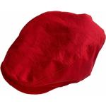 Rote Herrenschiebermützen & Herrenflatcaps aus Baumwolle 