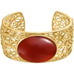 Reduzierte Rote Edelstein Armbänder vergoldet mit Achat für Damen 