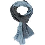 Blaue Casual Crinkle-Schals aus Baumwolle für Herren Größe L 