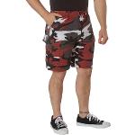 Rote Camouflage Rothco Cargo-Shorts mit Knopf für Herren Größe S 