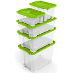 Grüne Rotho Boxen & Aufbewahrungsboxen mit Deckel 