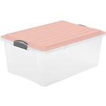 Pinke Rotho Compact Aufbewahrungsboxen mit Deckel aus Kunststoff 