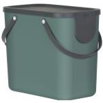 Rotho Mülltrennungssystem Albula 25 L mistletoe green Recyclingbehälter, 40 x 23,5 x 34 cm Rot (GLO655400957)