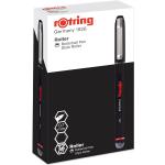 Rotring rOtring Rollerball Tintenroller | feine Spitze (,7 mm) für saubere Linien | schwarze Tinte | 12 Stück
