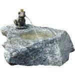Graue Froschkönig Quellbrunnen & Quellsteine aus Granit 