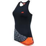 ROUGH RADICAL Damen Funktionsshirt Sportshirt Reaction Tank TOP (M, schwarz/grau/orange)