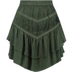 Reduzierte Grüne Rough Studios Mini Festliche Röcke mit Rüschen aus Baumwolle für Damen Größe L für den für den Sommer 