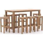 Reduzierte Braune Gartenmöbel Holz aus Teakholz 9-teilig 