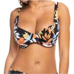 Anthrazitfarbene Roxy Island Bikini-Tops für Damen Größe XL 