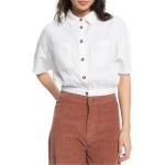 Weiße Schildpattmuster Streetwear Kurzärmelige Roxy Bio Shirts mit Tasche für Damen Größe M für den für den Sommer 