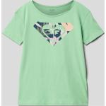 Grüne Roxy Kinder T-Shirts aus Baumwolle für Mädchen Größe 140 