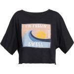 Roxy - T-Shirt - Tiki & Surf A Tee Anthracite für Damen aus Baumwolle - Größe S - schwarz
