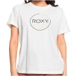 Weiße Langärmelige Roxy Bio T-Shirts aus Baumwolle für Damen Größe M 