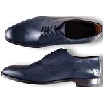 Dunkelblaue Business Roy Robson Business Derby Schuhe mit Schnürsenkel aus Kalbsleder für Herren Größe 44 