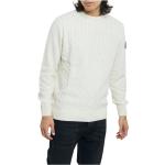 Reduzierte Weiße Unifarbene Kaschmir-Pullover aus Wolle für Herren Übergrößen 