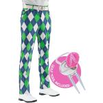 ROYAL & AWESOME HERREN-GOLFHOSE, Mehrfarbig (Blues on the Green), W34/L34