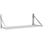 Silberne Moderne Edelstahl-Küchenregale aus Edelstahl klappbar Breite 100-150cm, Höhe 100-150cm, Tiefe 0-50cm 
