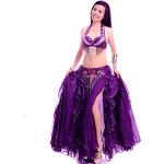 Violette Maxi Spanierin-Kostüme mit Fransen für Damen Größe S 
