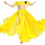 Gelbe Maxi Spanierin-Kostüme aus Chiffon für Damen Einheitsgröße 