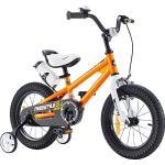 RoyalBaby Freestyle Kinderfahrrad Jungen Mädchen mit Hand- und Rücktrittbremse Fahrrad 16 Zoll Orange