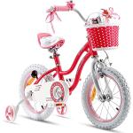 RoyalBaby Stargirl Kinderfahrrad Mädchen Fahrrad Hand- und Rücktrittbremse 12 Zoll ab Jahre Kinder Fahrrad Rosa