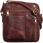 Reduzierte Braune Vintage Messenger Bags & Kuriertaschen mit Reißverschluss aus Glattleder für Herren klein 