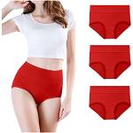 Rote Sexy Bio Basic-Slips aus Seide für Damen Große Größen 3-teilig für den für den Sommer 