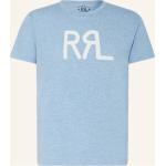 Hellblaue Ralph Lauren RRL T-Shirts aus Baumwolle für Herren Größe XL 
