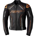 RST S1 CE Leather Jacket - Schwarz/Grau/Neon Orange - M