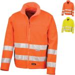 Orange Wasserdichte Winddichte Atmungsaktive Warnschutzjacken aus Softshell für Herren Größe 3 XL 