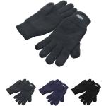 Schwarze Gefütterte Handschuhe aus Acryl für Herren Größe M für den für den Winter 