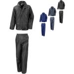 Schwarze Wasserdichte Regenanzüge mit Reißverschluss aus Polyester für Herren Größe XL 