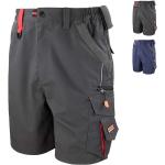 Graue Gestreifte Kurze Hosen mit Reißverschluss aus Polyester maschinenwaschbar für Herren Größe XS 