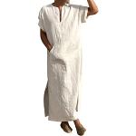 Weiße Unifarbene Casual Kurzärmelige Bademäntel kurz für Herren Größe XL für den für den Sommer 
