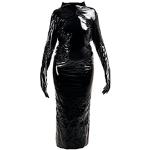 Schwarze Maxi Sexy Kostüme aus Lackleder für Damen Größe XXL 
