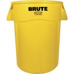 Gelbe Rubbermaid Runde Abfallsammler aus Kunststoff mit Deckel 