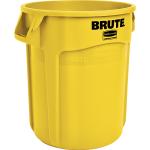 Gelbe Rubbermaid Runde Abfallsammler aus Kunststoff 