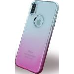 Pinke Cyoo iPhone X/XS Cases Art: Soft Cases mit Knopf aus Silikon 