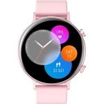 Nickelfreie Rosa Wasserdichte Smartwatches aus Silikon mit Anruf-Funktion mit Bluetooth für Damen 