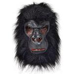 Schwarze Affenmasken aus Latex Einheitsgröße 