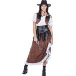 Reduzierte Dunkelbraune Cowboy-Kostüme aus Leder für Damen Größe S 